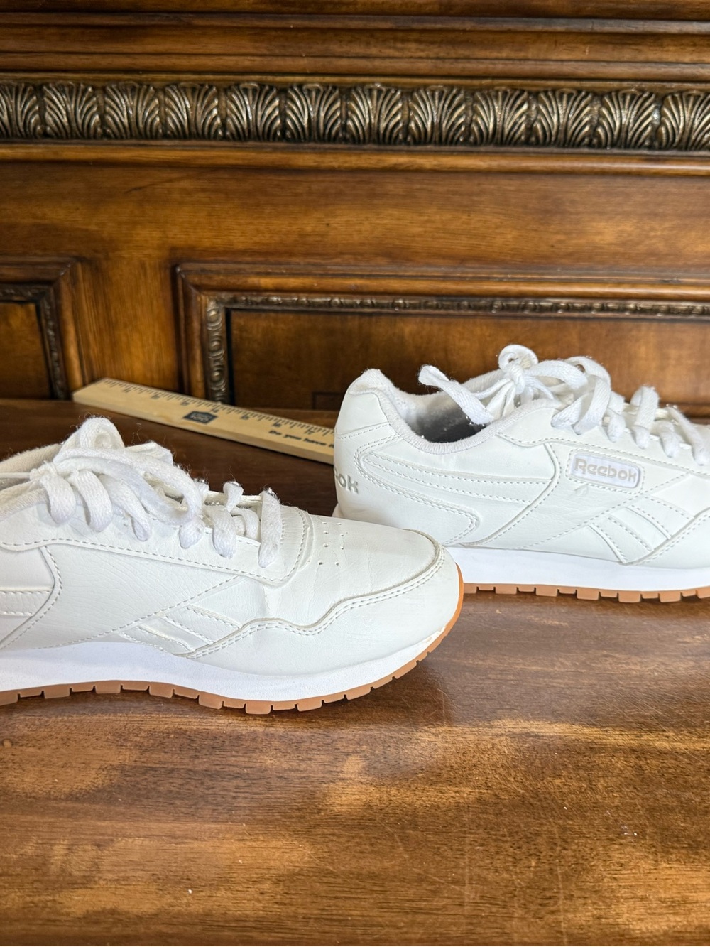 Reebok Princess Classic White Leather Sneakers Women’s 7.5 Preppy Casual